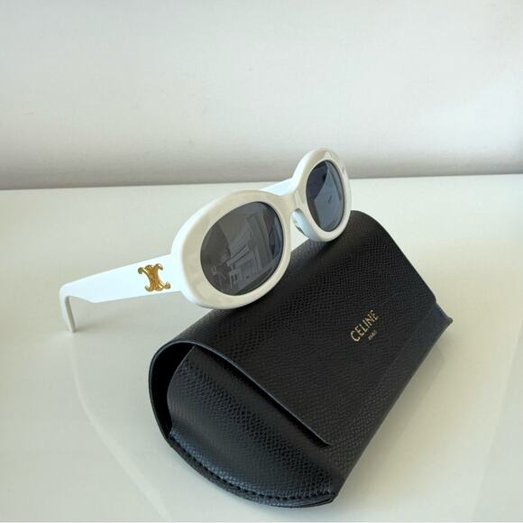 NEW!!! Celine Triomphe White Sunglasses CL40194U 25A Authentic Retail 580$